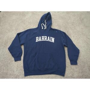 Bahrain Hoodie Mens XL Pullover Sweatshirt MV‎ Sport Vintage Fleece Blue